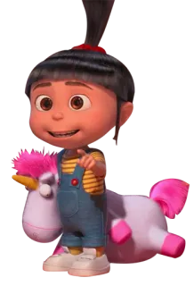 😀 Agnes Despicable Me cartoon, child, unicorn, girl, cute telegram sticker