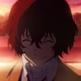 🍩 Osamu Dazai Bungou Stray Dogs Anime, Karakter, Senyum, Dazai, Osamu Dazai telegram sticker