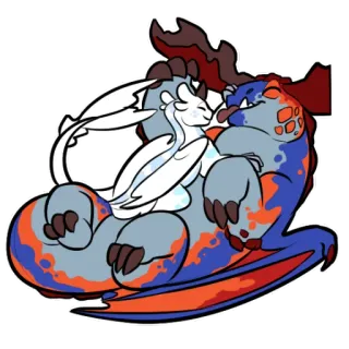 ❤️ dragons, fantaisie, créatures, art, autocollant telegram sticker