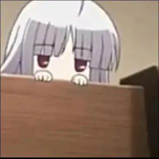 😒 Anime, Lucu, Mengintip, Bersembunyi, Kawaii telegram sticker