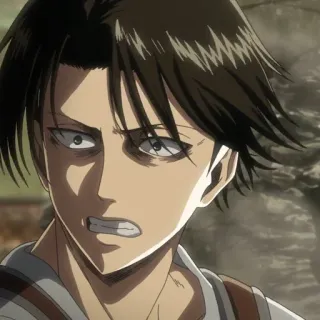 ☁️ Levi Ackerman Attack on Titan anime, manga, serious, character, levi, ackerman, attack on titan telegram sticker