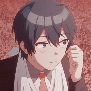 😳 Anime, Manga, Nhân vật, Chân dung, Con trai, Học sinh, Minh họa telegram sticker