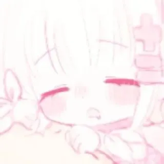 🩰 anime girl, cute, pink, kawaii, chibi, illustration telegram sticker