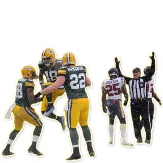 🇦🇲 футбол, спорт, NFL, игроки, Грин Бэй Пэкерс, празднование telegram sticker