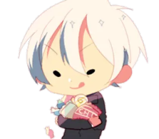 🍬 anime, cartoon, chibi, candy, cute whatsapp sticker