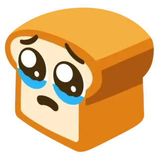 🍞 roti, menangis, sedih, emoji, kartun telegram sticker