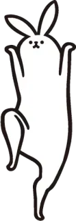 🐰 conejo, animal, dibujos animados, blanco telegram sticker