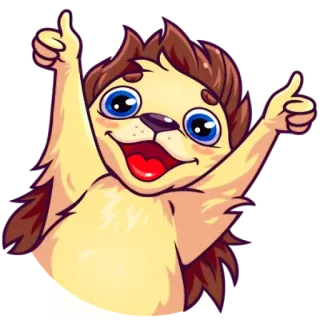 Голубоглазый Ёжик telegram stickers