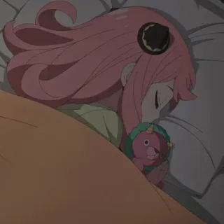 😴 Anya Forger Spy x Family anime, sleeping, cute, peaceful, anya, spy x family telegram sticker