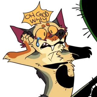 🔪 OH GOD WHY gato, animal, chorando, chocado, desenho animado, aflito telegram sticker