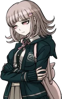 🌟 Chiaki Nanami Danganronpa Anime, Personagem, Video game, Danganronpa, Chiaki Nanami, Garota telegram sticker