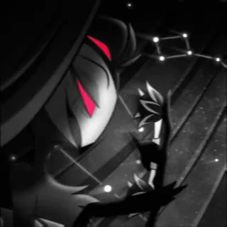 🖤 Stolas Helluva Boss Helluva Boss, Stolas, Cartoon, Dämon, Eule, Animation telegram sticker