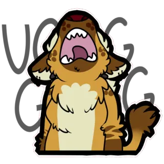 😤 Kreskówka, Pies, Zwierzę, Ssaki, Opalenizna, Otwarta buzia, Ziewanie telegram sticker