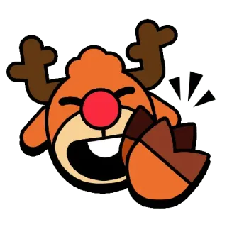 😄 Rentier, Weihnachten, Cartoon, Festlich, Feiertag telegram sticker