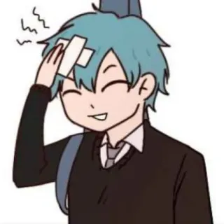 ❤️‍🔥 อนิเมะ, เด็กผู้ชาย, บาดเจ็บ, ผ้าพันแผล, การ์ตูน telegram sticker