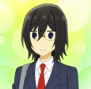 ✏️ Izumi Miyamura Horimiya Anime, Escuela, Gafas, Manga, Estudiante telegram sticker