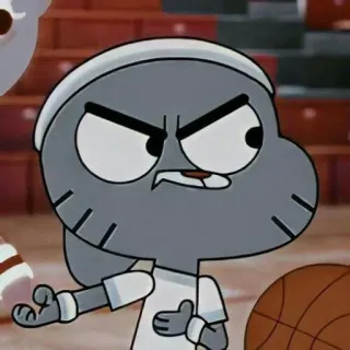 🎒 Darwin Watterson The Amazing World of Gumball Cartoon, Animation, Darwin Watterson, The Amazing World of Gumball, wütend, Figur whatsapp sticker