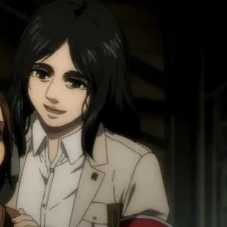 ❤️ Pieck Finger Attack on Titan アニメ, キャラクター, ピーク・フィンガー, 進撃の巨人, 笑顔 telegram sticker