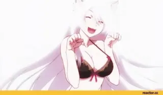 💃 Anime, Chica, Gato, Orejas, Bikini telegram sticker