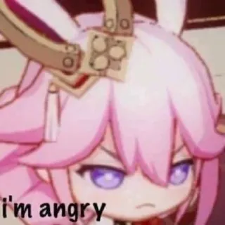 😠 Yae Miko Genshin Impact i'm angry Anime, Boos, Sticker, Videogame, Genshin Impact, Yae Miko whatsapp sticker