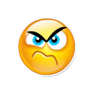 😤 emoji, zangado, chateado, furioso, irritado, expressão, rosto, amarelo telegram sticker