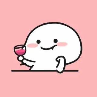 🍷 imut, kartun, minuman, anggur, karakter, kawaii whatsapp sticker