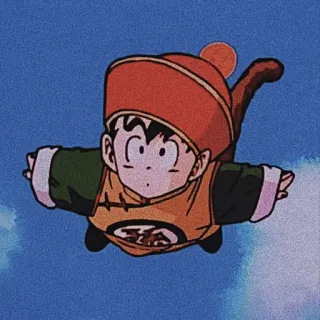 🔥 Gohan Dragon Ball 动漫, 卡通, 飞行, 橙色, 悟饭, 龙珠 telegram sticker