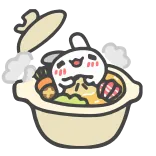 🍜 かわいい, うさぎ, 食べ物, 料理, カワイイ, 漫画, イラスト telegram sticker