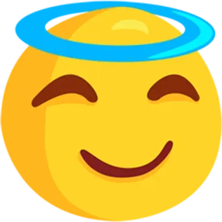 😇 Emoji, Ange, Halo, Joyeux, Mignon telegram sticker