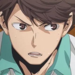 🦉 Oikawa Tooru Haikyuu!! аниме, haikyuu, оикава, персонаж, волейбол, спорт telegram sticker