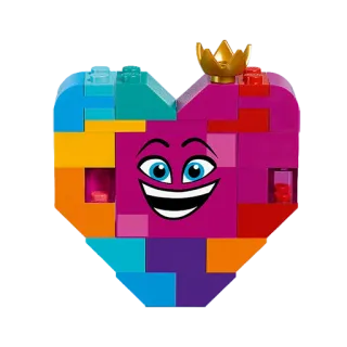 ❤️ Lego, cuore, corona, faccia, colorato, giocattolo telegram sticker