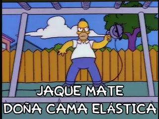 🕰 Homer Simpson The Simpsons JAQUE MATE
DOÑA CAMA ELÁSTICA ホーマー・シンプソン, ザ・シンプソンズ, アニメ, 漫画, トランポリン, スペイン語 telegram sticker
