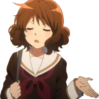 🙄 Kumiko Oumae Sound! Euphonium Anime, Mädchen, Cartoon, Süß, Verwirrt telegram sticker