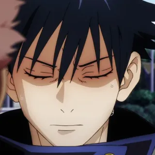 ♣️ Megumi Fushiguro Jujutsu Kaisen Anime, Manga, Müde, Ernst, Zauberer telegram sticker