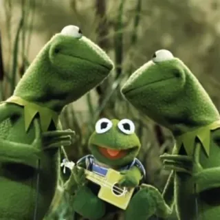 😆 Kermit the Frog Kermit, frog, muppets, puppet, cartoon, cute telegram sticker