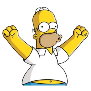 😚 Homer Simpson The Simpsons Homer Simpson, Die Simpsons, Cartoon, animiert, Charakter, fröhlich, Feier telegram sticker