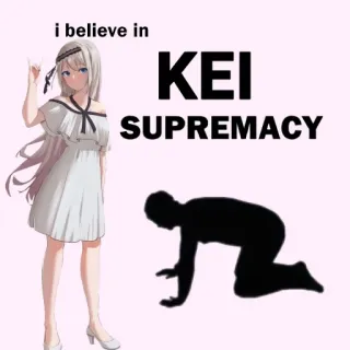 🙇 I believe in KEI SUPREMACY Аниме, Превосходство, Кей, Фанатское творчество, Поклонение, Идол telegram sticker