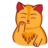 😘 gato, fofo, animal, laranja, gato doméstico, mamífero telegram sticker