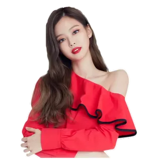 😊 kpop, wanita, gadis, merah, potret, kecantikan, mode telegram sticker