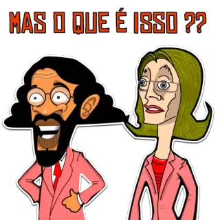😱 MAS O QUE É ISSO ?? 만화, 질문, 표정, 사람들, 웃긴 telegram sticker