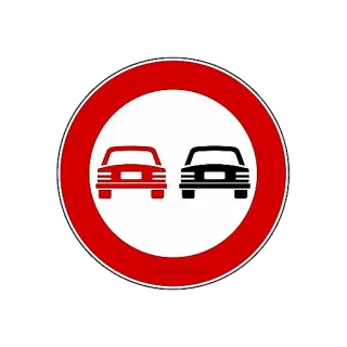 🏎 ruch drogowy, samochody, zakaz wyprzedzania, znak, droga telegram sticker