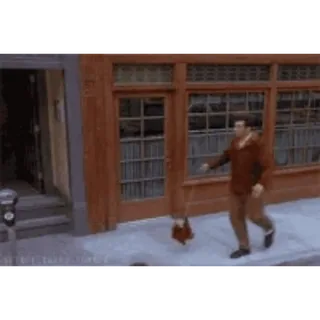 🐔 Jerry Seinfeld Seinfeld Comedy, TV-Serie, Hund, Laufen, New York telegram sticker