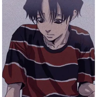 🍄 Yoon Bum Killing Stalking Anime, Manga, Psychologique, Horreur, Killing Stalking, Yoon Bum, Fanart telegram sticker