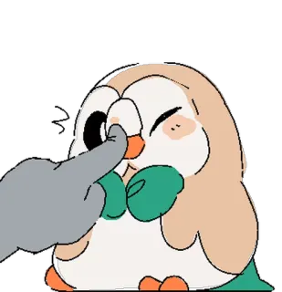 👆 Rowlet Pokemon Brindibou, Pokémon, mignon, autocollant, animé telegram sticker