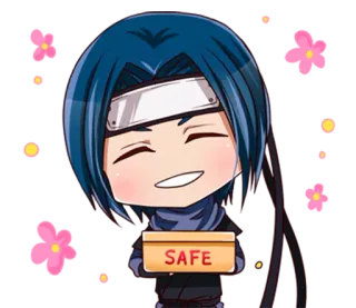 😄 SAFE Anime, Safe, Personaggio, Scatola, Carino, Chibi telegram sticker
