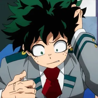 🥦 Izuku Midoriya My Hero Academia 애니메이션, 만화, 나의 히어로 아카데미아, 미도리야 이즈쿠, 데쿠 telegram sticker
