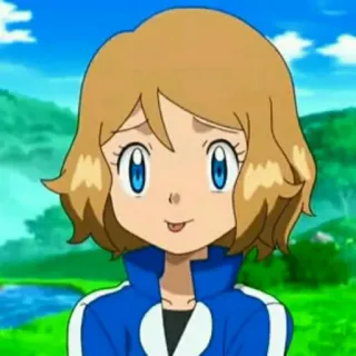 😛 Serena Pokemon серена, покемон, аниме, мультфильм, девушка, персонаж whatsapp sticker
