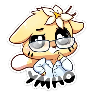 🤔 YAMA Anime, Sticker, Personaggio, Kawaii, Occhiali, Arte digitale telegram sticker