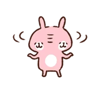 🤷‍♂️ животное, мультик, милый, розовый, персонаж whatsapp sticker