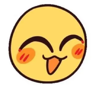 💋 이모티콘, 미소, 행복, 귀여운, 노란색, 만화 telegram sticker
